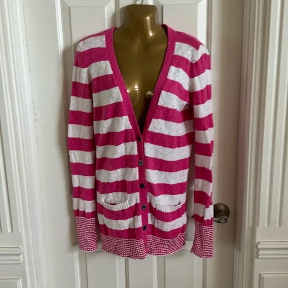 Cardigan Victoria's Secret PINK – Borgogna, Taglia 2XL – Maglia A Trecce Preppy - 4